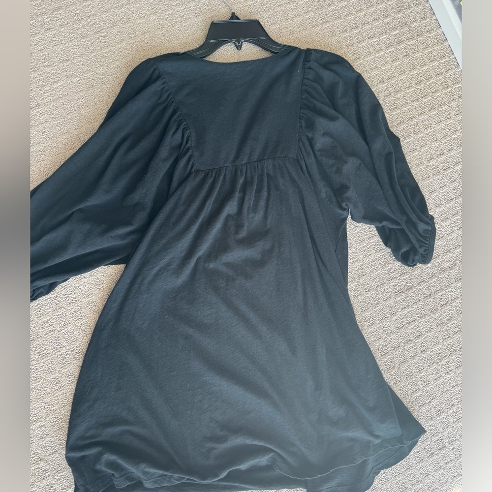 Z supply Ventura Mini Dress Black Cotton Casual Shift Dress Small - Picture 3 of 3
